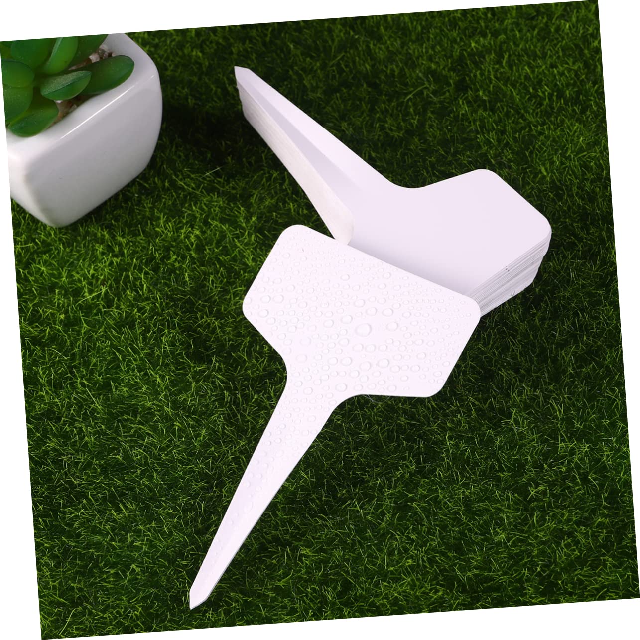 Amazon.co.jp: MERRYHAPY 100個プラスチック製 防水 植物タグ 型